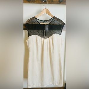 SHEIKE Black And Cream Top Lace Sweetheart Neckline Dress Size 12